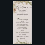 Vintage woodland floral fern. Botanical wedding  Program<br><div class="desc">Elegant floral fern program card with modern script for vintage woodland wedding. Suitable for botanical garden wedding theme.</div>
