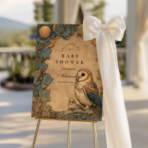 Vintage Woodland Owl Baby Shower Foam Board