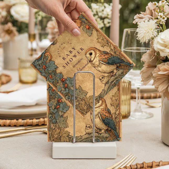 Vintage Woodland Owl Baby Shower Napkins (Creator Uploaded)