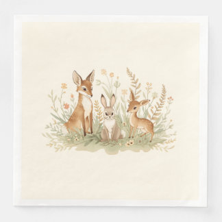 Vintage woodland paper napkins