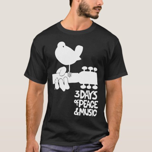 Vintage Woodstock Dark Music Fest T_Shirt