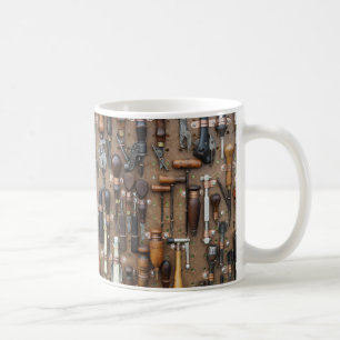 Vintage Woodworking and leather craft tools Coffee Mug