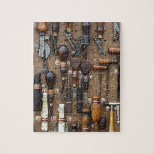 Vintage Woodworking leather craft kitchen tools Jigsaw Puzzle