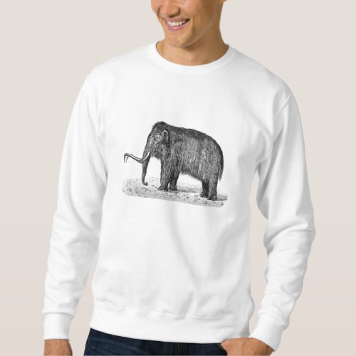 Vintage Woolly Mammoth Illustration Wooly Mammoths Sweatshirt