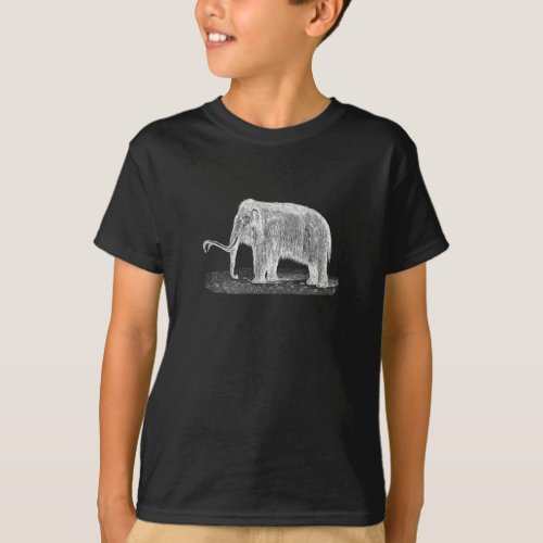 Vintage Woolly Mammoth Illustration Wooly Mammoths T_Shirt