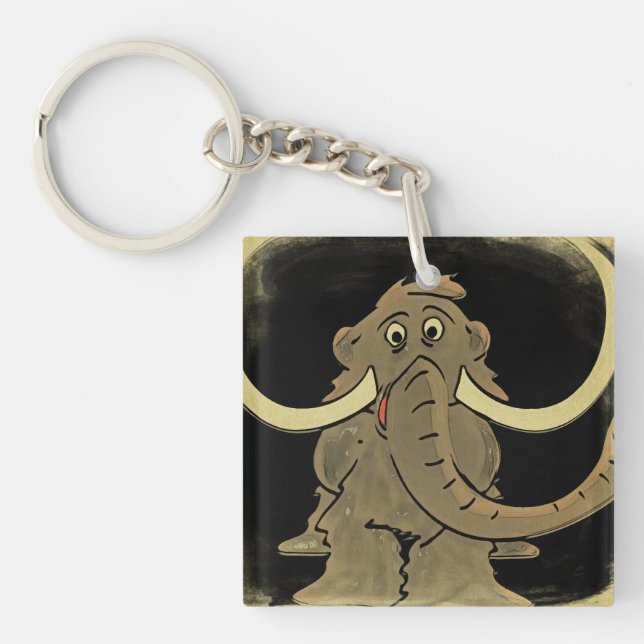 Vintage Woolly Mammoth Keychain (Front)