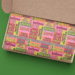 Vintage Word Collage 1970s Style Christmas Pattern Tissue Paper<br><div class="desc">Add a vintage touch to your Christmas gifts this year with this retro style tissue paper. It features a collage of Christmas greetings and sayings in a seventies style color palette of pink,  orange,  red,  green and lime green.</div>