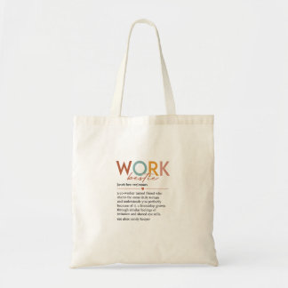 Vintage Work Bestie Definition Teachers Nurses Bos Tote Bag