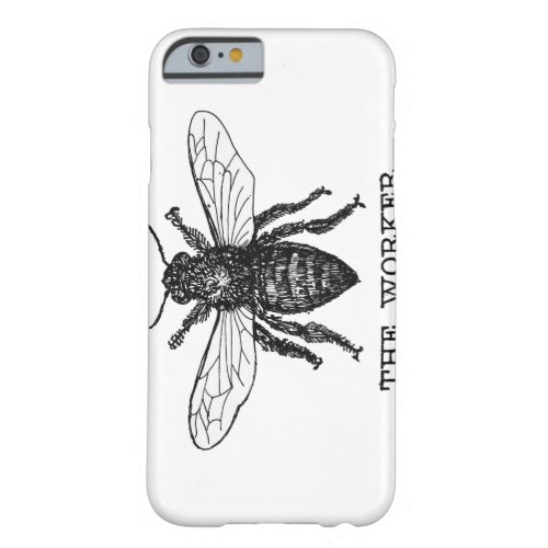 Vintage Worker Bee Illustration Art Barely There iPhone 6 Case