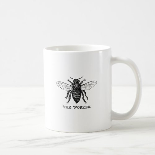 Vintage Worker Bee Illustration Art Coffee Mug