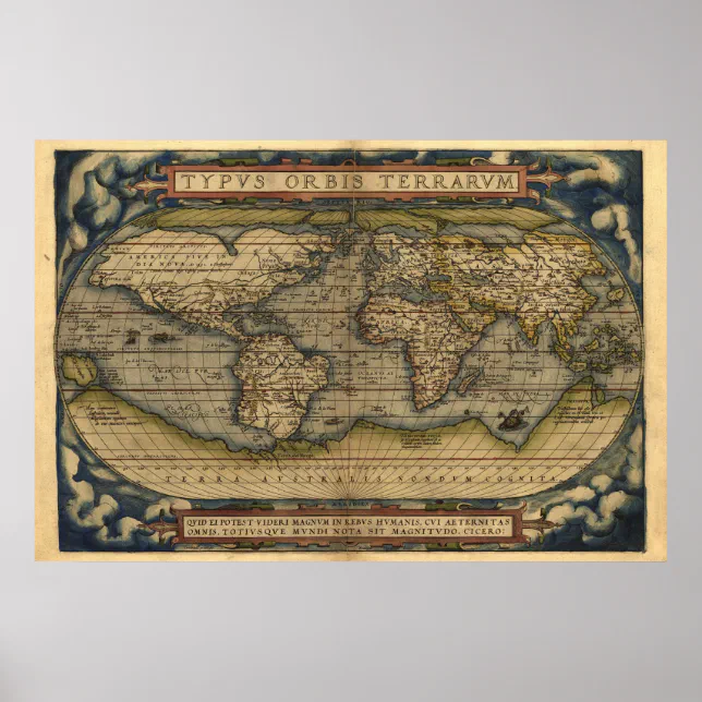 thumbnail image 2 of Retro Vintage World Map Art Style Gift For Geography Teacher Throw... 2 of 11