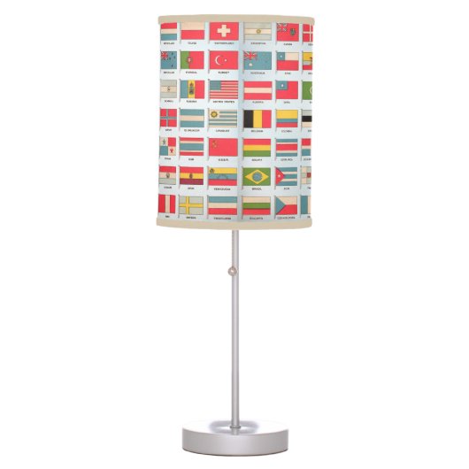 Vintage World Flags Lamp (Front)