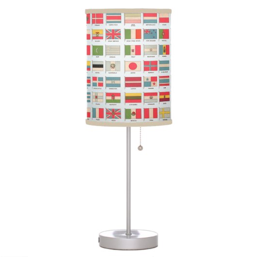 Vintage World Flags Lamp (Left)
