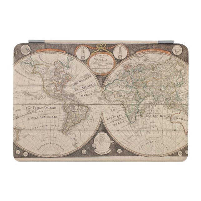 Vintage World Map (1766) iPad Mini Cover (Horizontal)