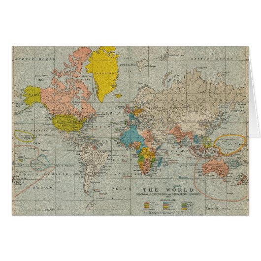 Vintage World Map 1910 (Front Horizontal)