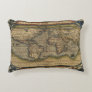 Vintage World Map Antique Atlas Decorative Pillow