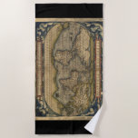 Vintage World Map Atlas Historical Beach Towel