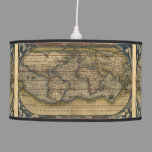 Vintage World Map Atlas Historical Pendant Lamp