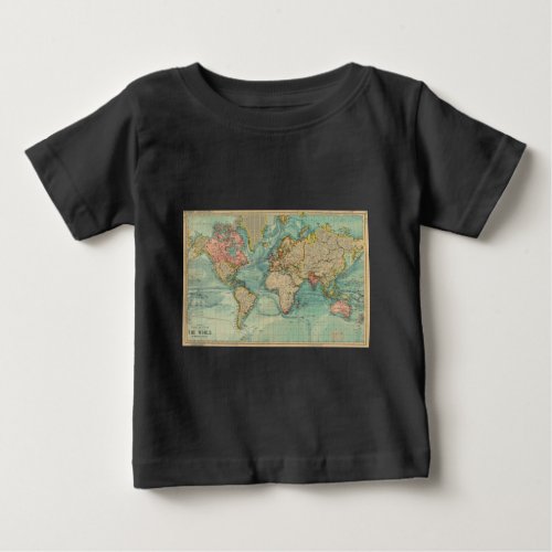 Vintage World Map Baby T_Shirt