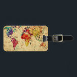 Vintage world map bag tag<br><div class="desc">Vintage world map © and ® Bigstock® - All Rights Reserved.</div>
