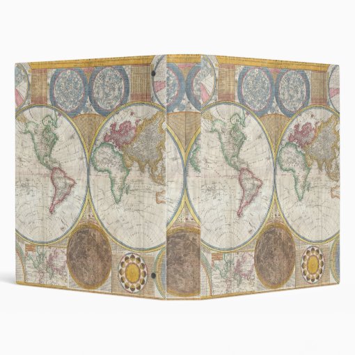 Vintage WORLD MAP Binder | Zazzle