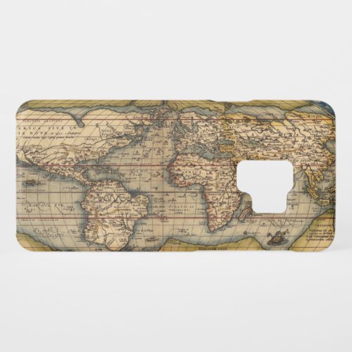 Vintage World Map by Abraham Ortelius 1564 Case_Mate Samsung Galaxy S9 Case