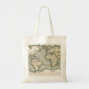Vintage World Map by Abraham Ortelius 1587–1595 Tote Bag