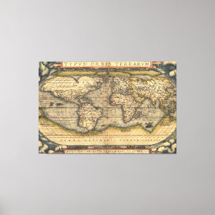 Vintage World Map Canvas Print