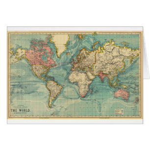 Vintage World Map Cards