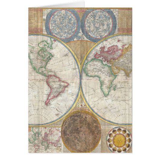 Vintage WORLD MAP Cards (Front)