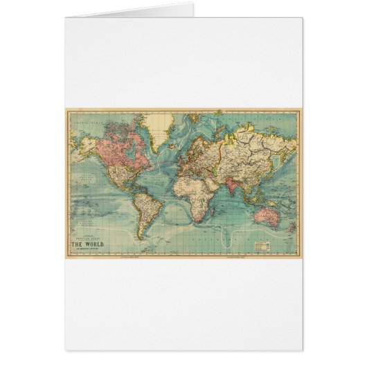 Vintage World Map Cards (Front)