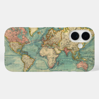 Vintage World Map iPhone 16 Case
