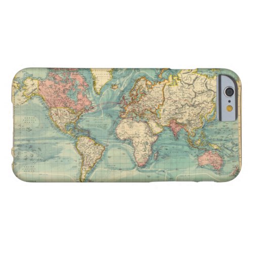 Vintage World Map Barely There iPhone 6 Case