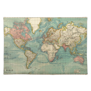 Vintage World Map Cloth Placemat