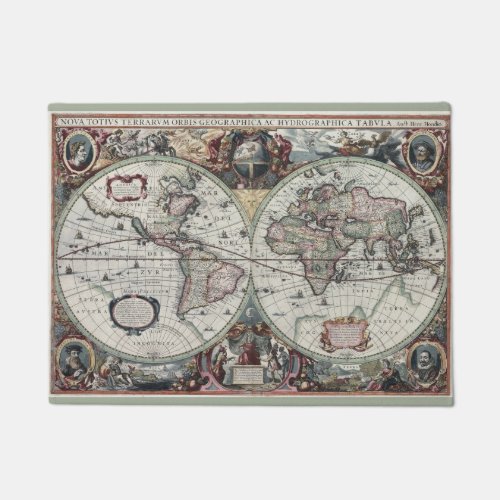 Vintage World Map Doormat