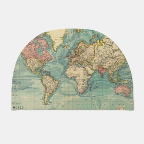 Vintage World Map Doormat