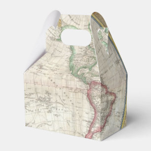 Vintage WORLD MAP Favor Boxes