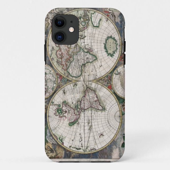 Vintage World Map iPhone 5 Case (Back)