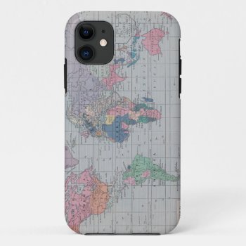 Vintage World Map Iphone Case by Mapology at Zazzle