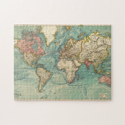 Vintage World Map Jigsaw Puzzle