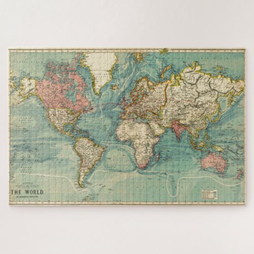 Vintage World Map Jigsaw Puzzle