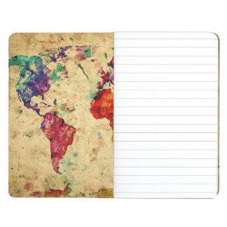 Vintage world map journal