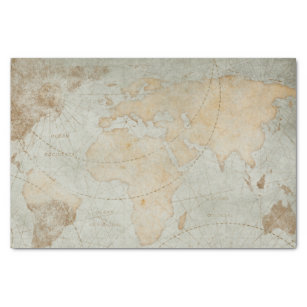 Papel de decoupage World Map 2