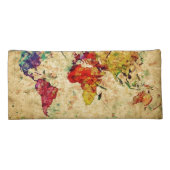 Vintage world map pencil case (Back)