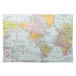 World Map Placemats | Zazzle