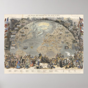 Vintage World Map Poster