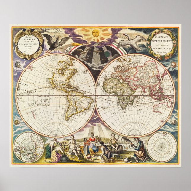 Vintage World Map Poster (Front)