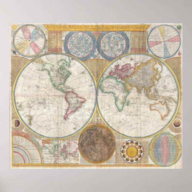 Vintage World Map Poster (Front)