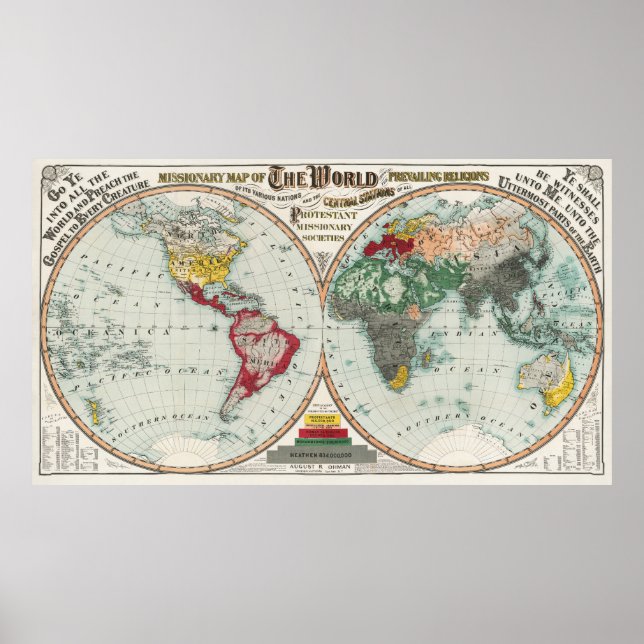 Vintage World Map Poster (Front)