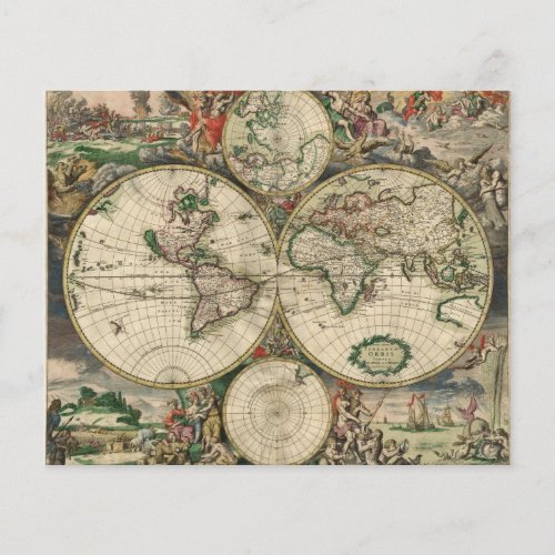 Vintage World Map Scrapbook Paper